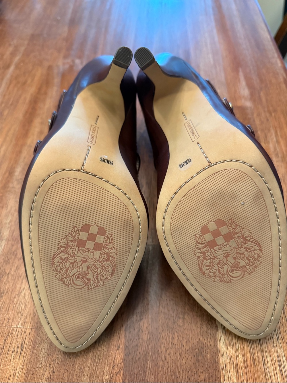 Vince Camuto Brown Multi-Strap Pointed Toe Heels - Picture 5 of 5
